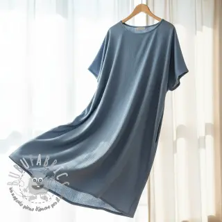 Viscosa con lino CRINCLE blue shadow