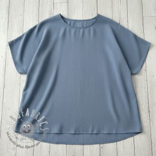 Viscosa con lino CRINCLE blue shadow