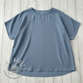 Viscosa con lino CRINCLE blue shadow