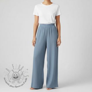 Viscosa con lino CRINCLE blue shadow