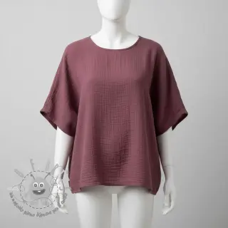 Viscosa con lino CRINCLE mulberry