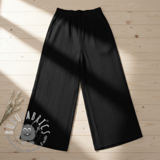 Viscosa con lino CRINCLE black