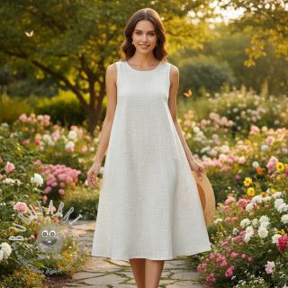 Viscosa con lino CRINCLE off white