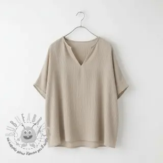 Viscosa con lino CRINCLE beige