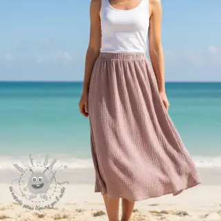 Viscosa con lino CRINCLE old blush