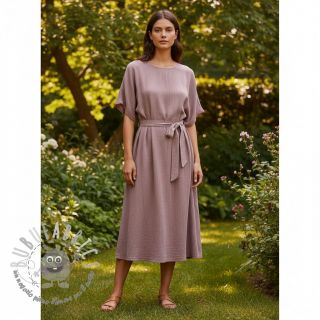 Viscosa con lino CRINCLE old blush