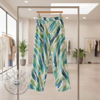 Viscosa SATIN Chloe blue digital print