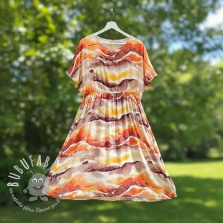 Viscosa SATIN Chloe red digital print