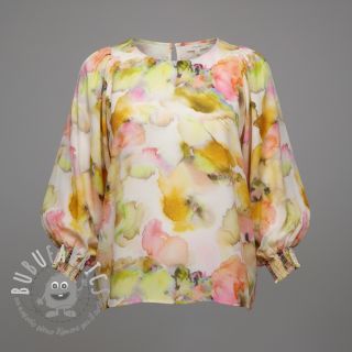 Viscosa SATIN Ambre yellow digital print