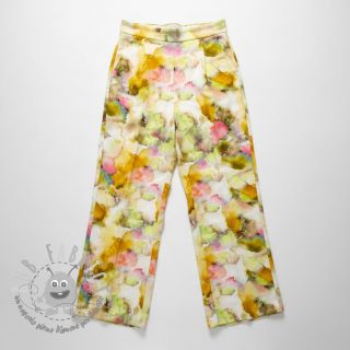 Viscosa SATIN Ambre yellow digital print