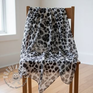 Viscosa SATIN Animal skin black digital print