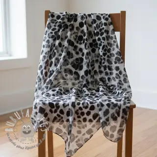 Viscosa SATIN Animal skin black digital print