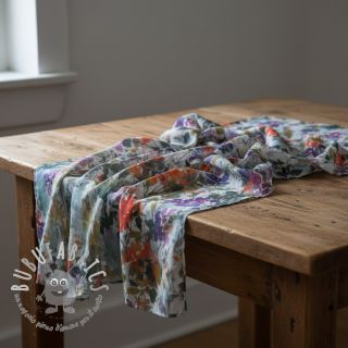 Viscosa SATIN Flowie Kin off white digital print