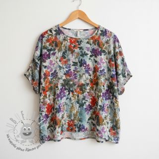 Viscosa SATIN Flowie Kin off white digital print