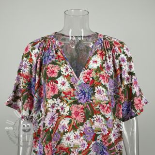 Viscosa SATIN Old fashion flowers digital print