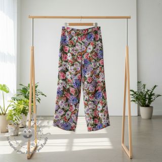 Viscosa SATIN Old fashion flowers digital print