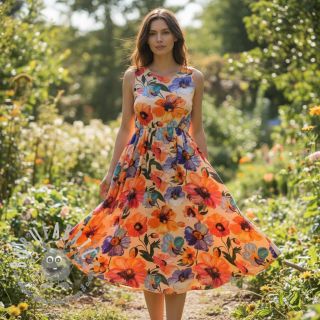 Viscosa RADIANCE Flower Nina digital print