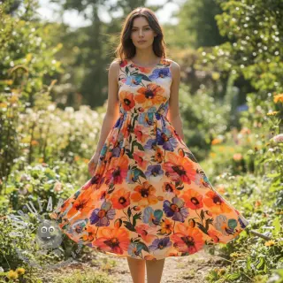 Viscosa RADIANCE Flower Nina digital print