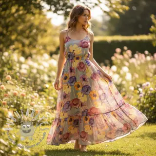 Viscosa RADIANCE Flower Elia digital print