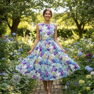 Viscosa RADIANCE Flower Horas digital print