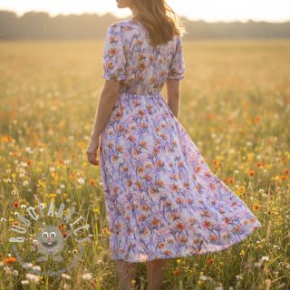 Viscosa RADIANCE Dried flower digital print