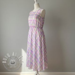 Viscosa RADIANCE Check purple digital print