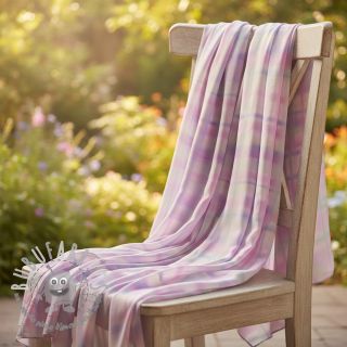 Viscosa RADIANCE Check purple digital print