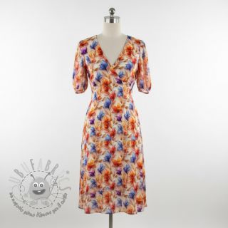 Viscosa RAYON POPLIN Leafs design D digital print