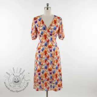 Viscosa RAYON POPLIN Leafs design D digital print