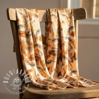 Viscosa RAYON POPLIN Feathers design C digital print