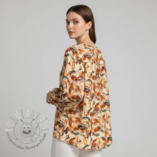 Viscosa RAYON POPLIN Feathers design C digital print