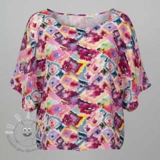 Viscosa RAYON POPLIN Colorful Patterns design D digital print