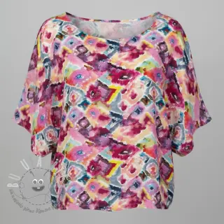 Viscosa RAYON POPLIN Colorful Patterns design D digital print