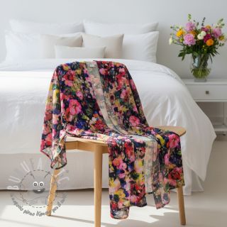 Viscosa LUREX Abstract navy digital print