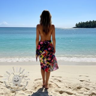 Viscosa LUREX Abstract navy digital print