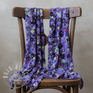 Viscosa LUREX Dark night flowers digital print