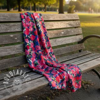 Viscosa LUREX Pink flowers digital print