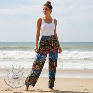 Viscosa Dimulti blue digital print