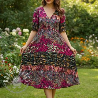 Viscosa Dimulti red digital print