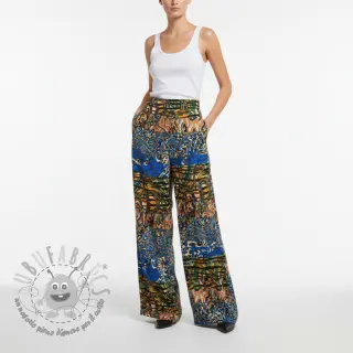 Viscosa Dimulti dark blue digital print