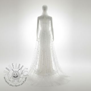 Tulle per TUTU Rainbow HEARTS off white