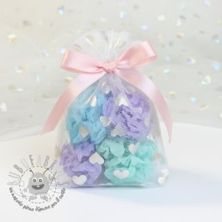 Tulle per TUTU Rainbow HEARTS off white