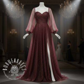 Tulle per TUTU ROYAL SPARKLE aubergine gold