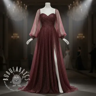 Tulle per TUTU ROYAL SPARKLE aubergine gold