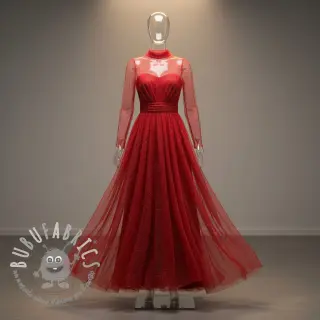 Tulle per TUTU ROYAL SPARKLE red silver
