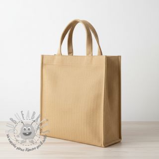 Lino con cotone Fishbone camel