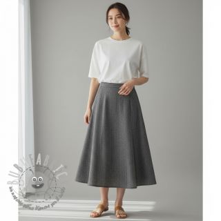 Lino con cotone Fishbone black