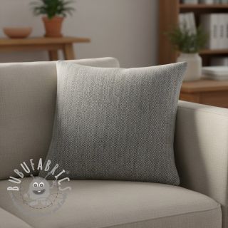 Lino con cotone Fishbone black