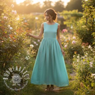 Lino con cotone Fishbone mint