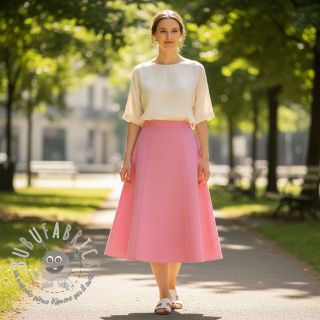 Lino con cotone Fishbone fuchsia